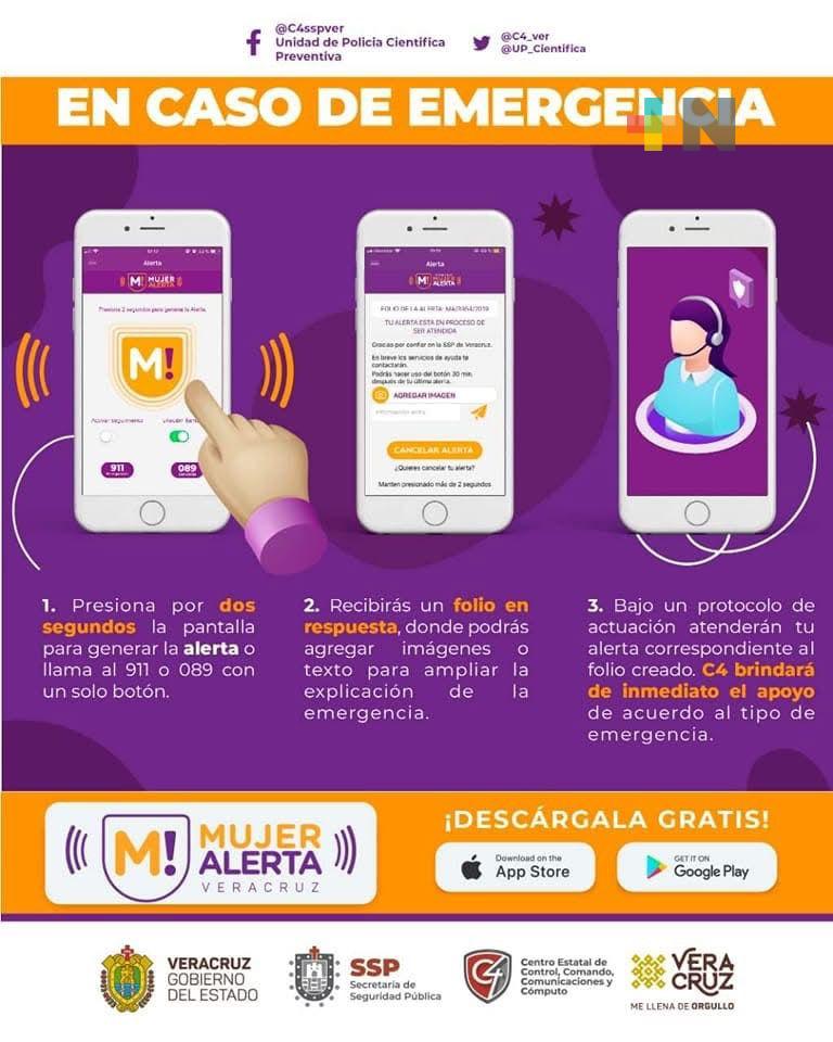 IMM de Coatza recibe avisos en aplicación para móvil «Mujer alerta»; invitan a usarla