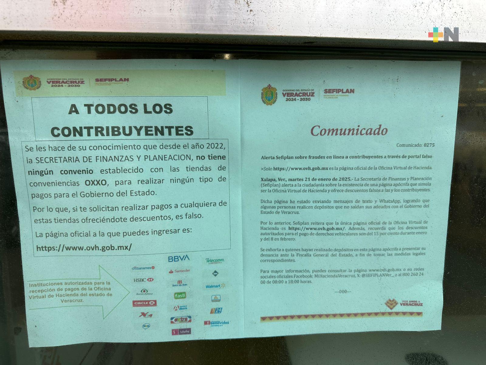 En Coatzacoalcos, Oficina de Hacienda exhorta a contribuyentes a no realizar pagos en Oxxo
