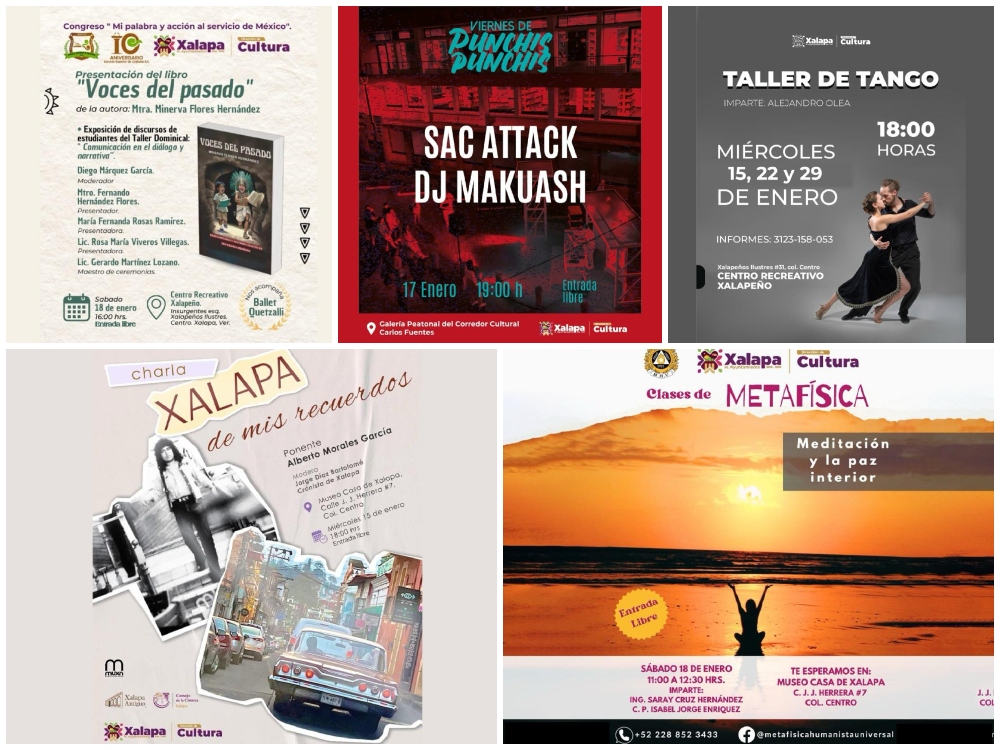 Ayuntamiento de Xalapa da a conocer actividades culturales para esta semana