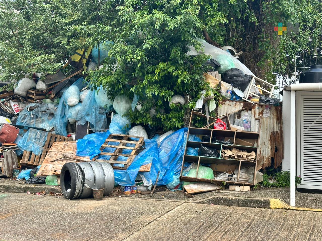 Denuncian ciudadanos que vecino convierte terreno en basurero clandestino