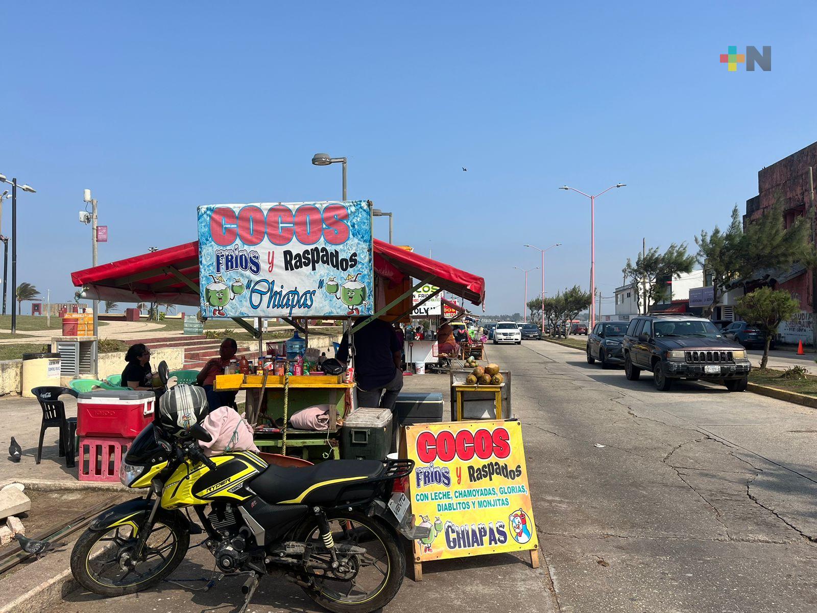 Comerciantes afectados en sus ventas por frentes fríos