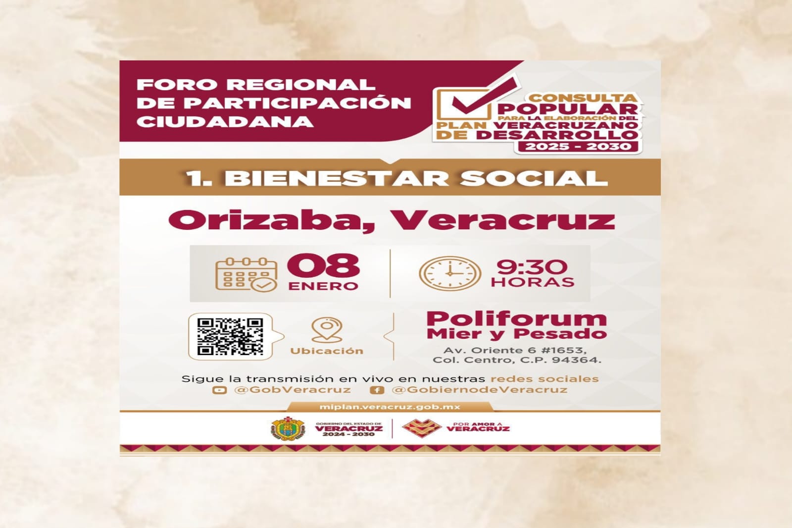En Orizaba, inicia Foro de Participación Ciudadana por el Bienestar Social