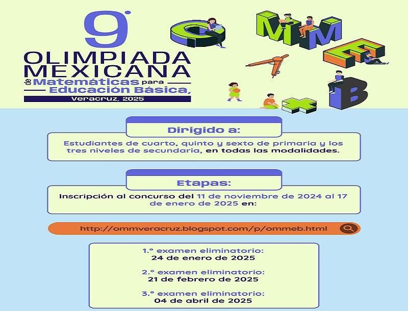 Participa en la Olimpiada de Matemáticas para Educación Básica