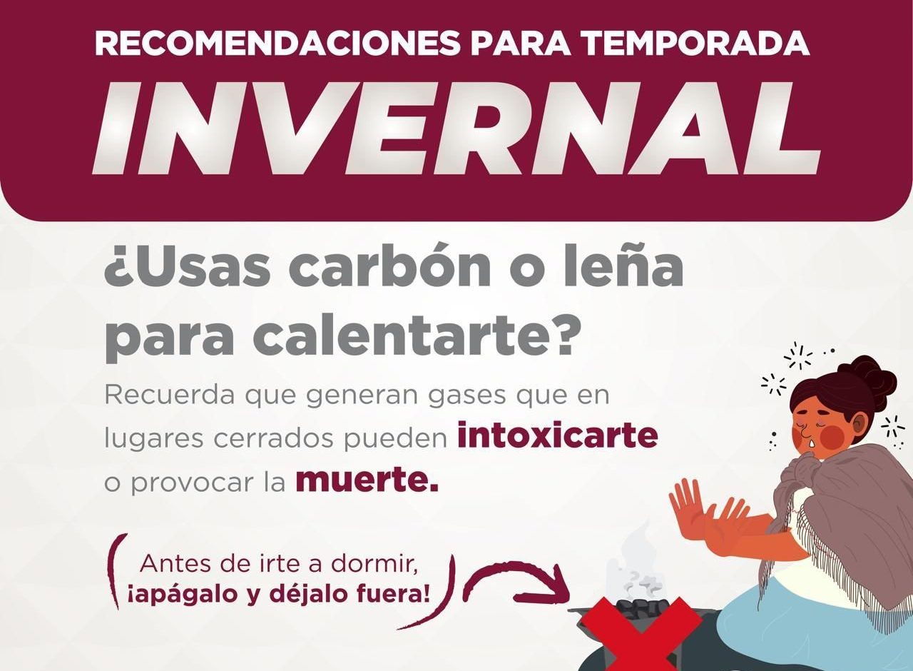 Exhorta Protección Civil a prevenir intoxicación por monóxido de carbono