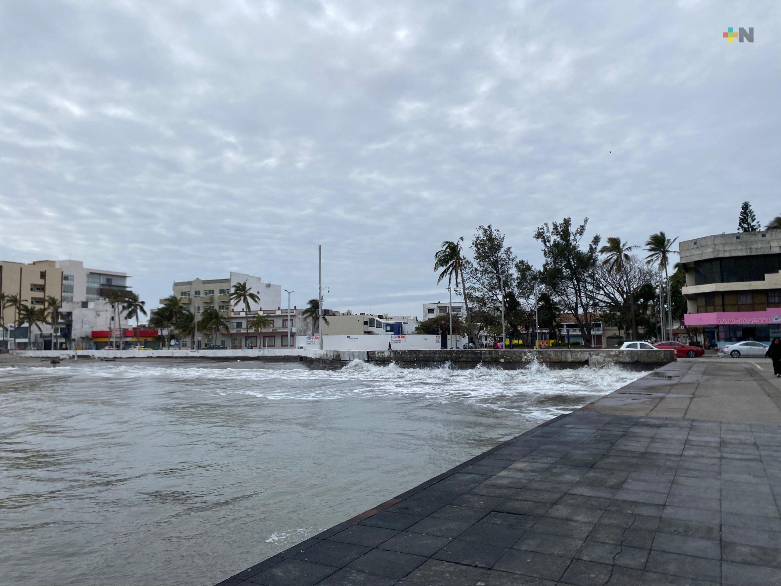 Reactivación de frente frío genera rachas de viento en Veracruz-Boca del Río