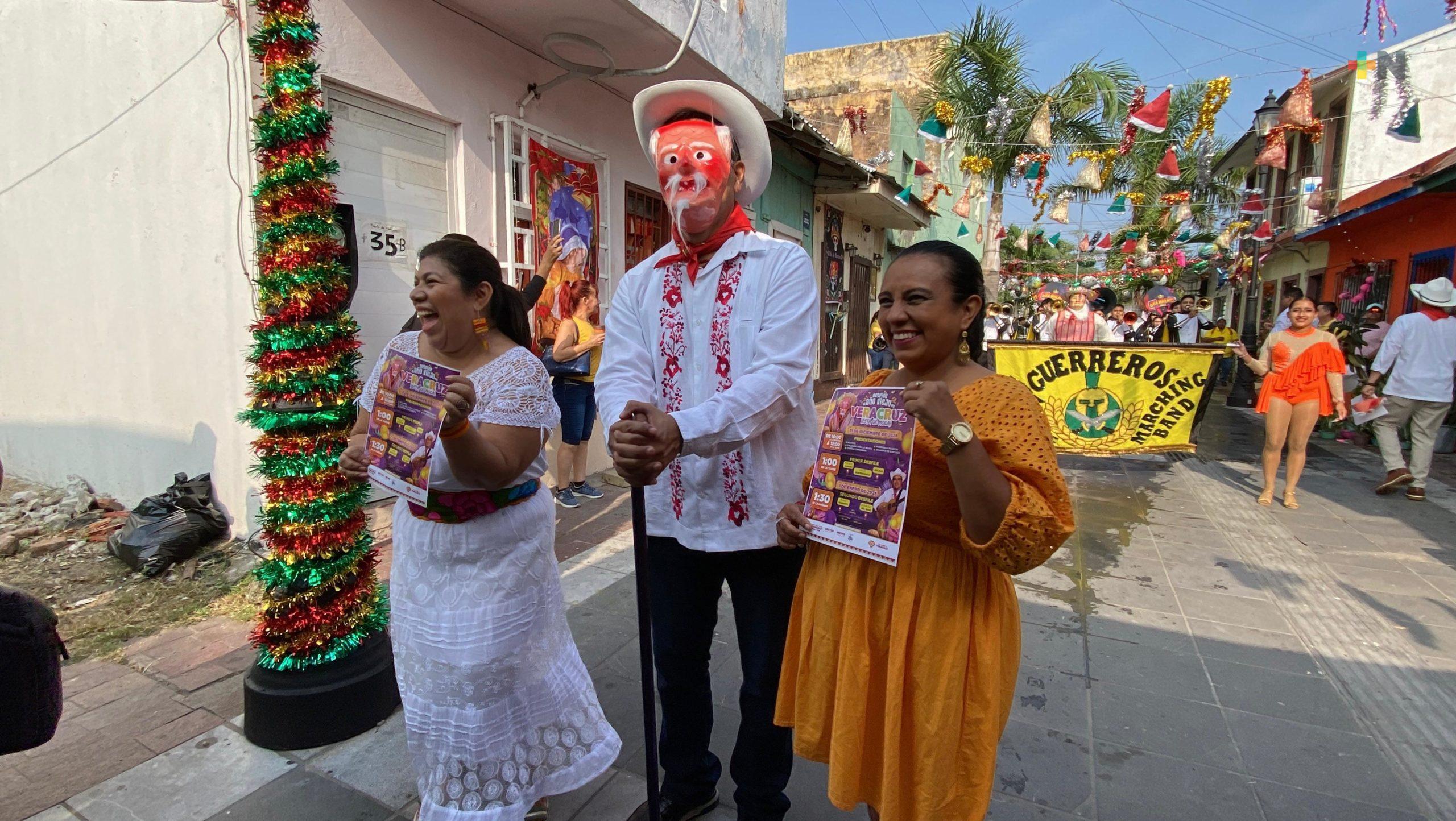 Despiden el año viejo en el barrio La Huaca en Veracruz
