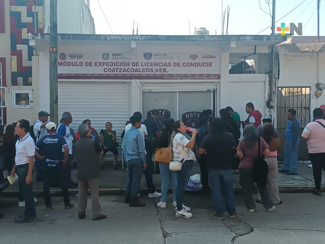 Cambia de dirección el módulo de expedición de licencias para conducir en Coatzacoalcos
