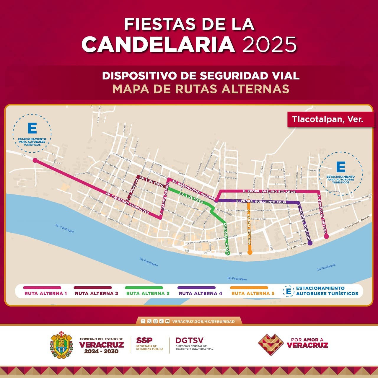 Inicia operativo para fiestas de La Candelaria 2025 en Tlacotalpan