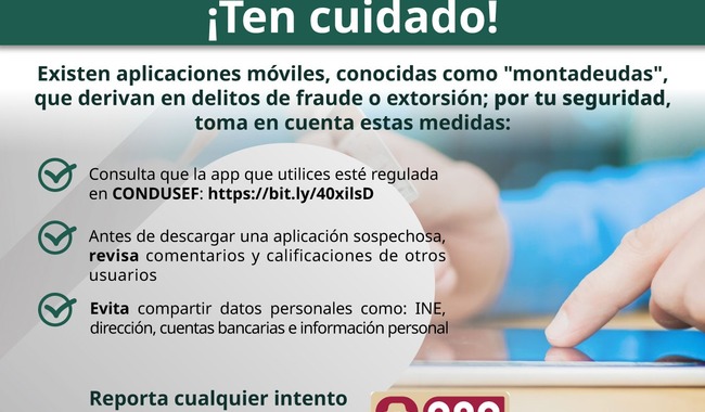 SSPC alerta a tomar precauciones para evitar ser víctima de préstamos “montadeudas” en aplicaciones móviles
