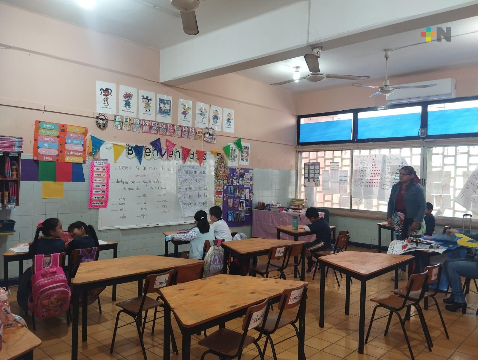 Sin contratiempo el regreso a clases en escuelas de Veracruz puerto