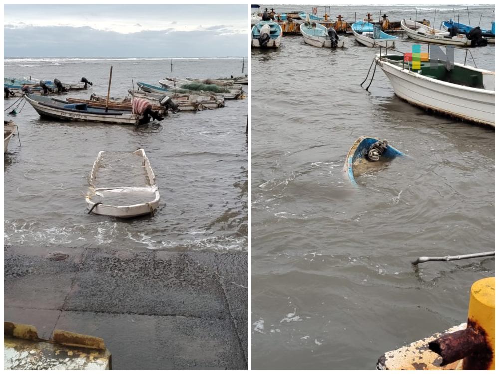 Dos lanchas de pesca se hundieron en el puerto de Veracruz