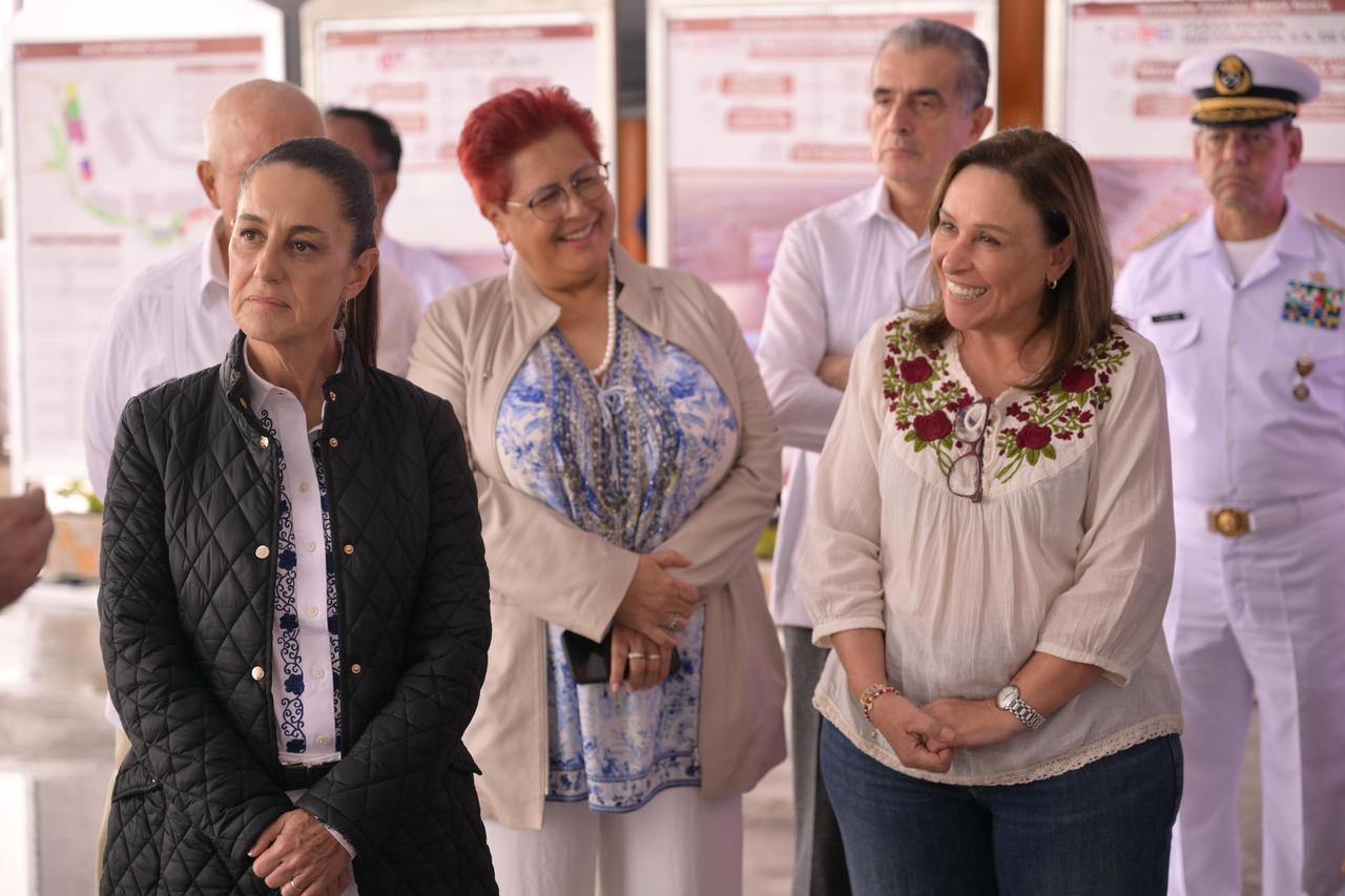 Claudia Sheinbaum y Rocío Nahle supervisan infraestructura portuaria