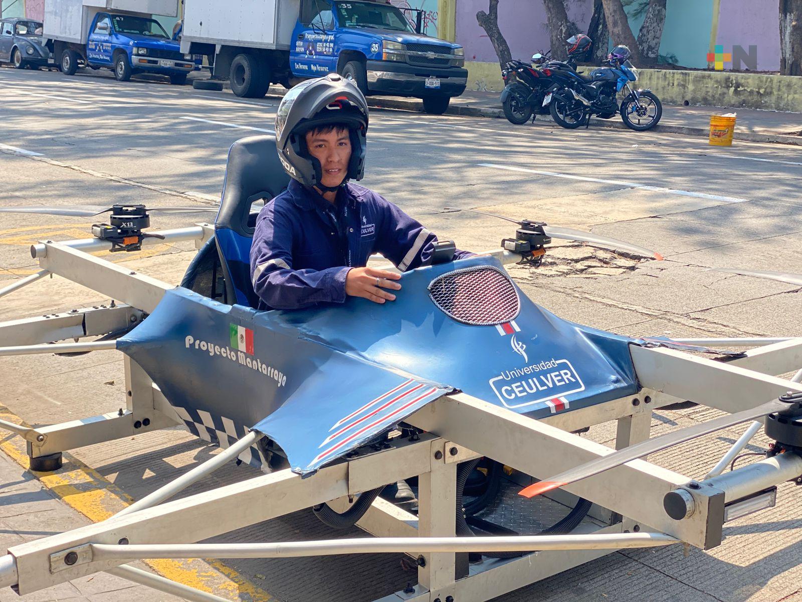 Estudiantes UV desarrollan auto volador con tecnología dron