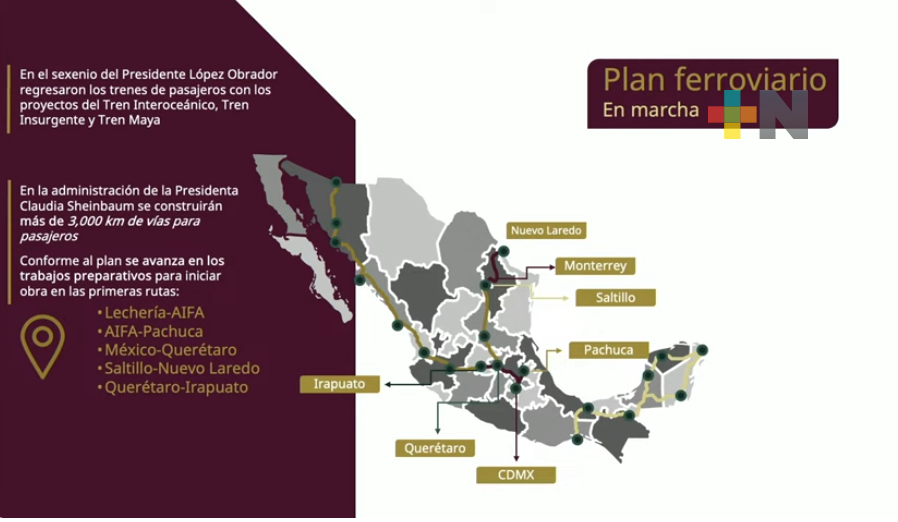 Tren Lechería-AIFA lleva avance del 80%