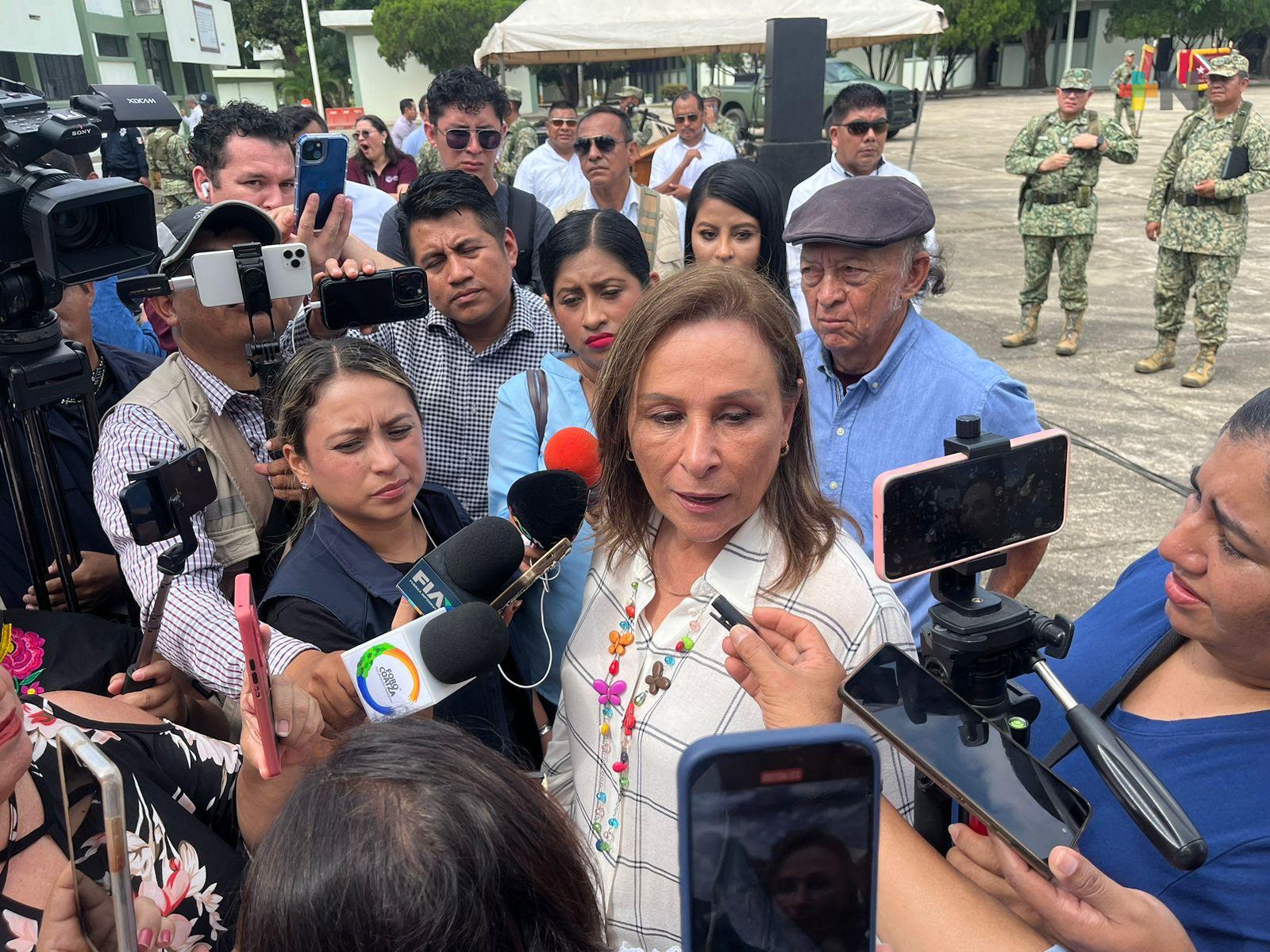 Gobernadora Rocío Nahle garantiza seguridad para candidatos y ciudadanos durante proceso electoral
