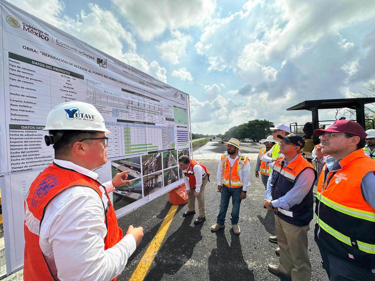Supervisa subsecretario de Infraestructura obras carreteras en Veracruz