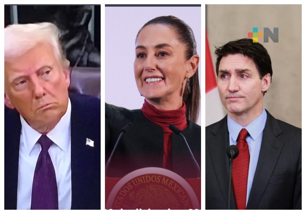 Confirma Trump que hablará con Claudia Sheinbaum y Trudeau sobre aranceles
