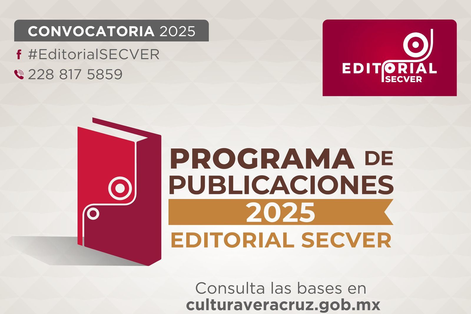 Convoca Secver a participar en su Programa de Publicaciones 2025