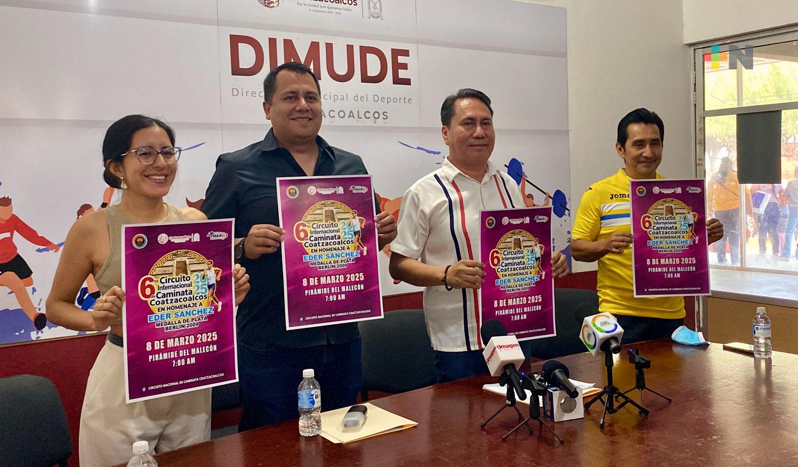 Presentan Circuito Internacional de Caminata de Coatzacoalcos