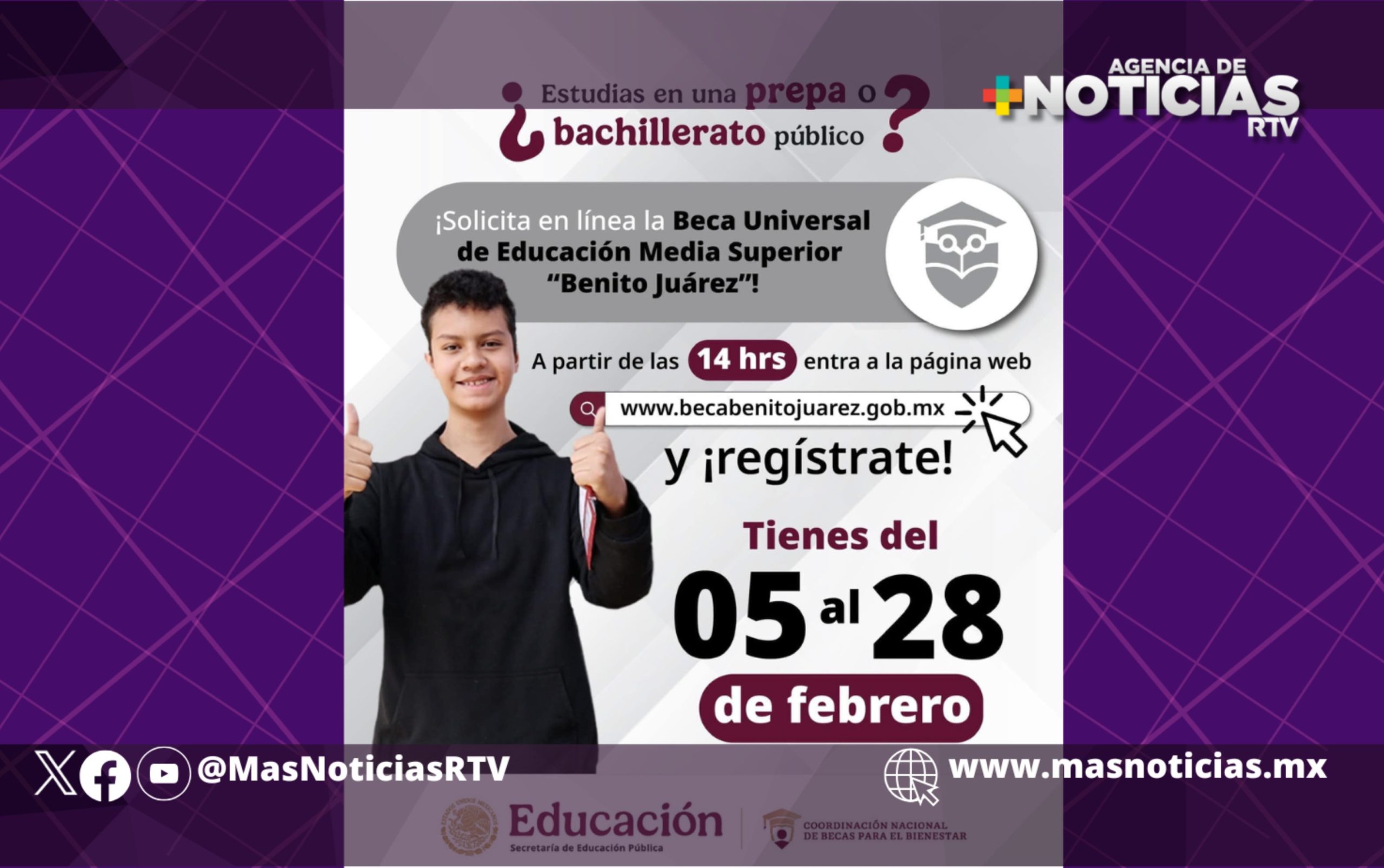 Comenzó el registro para la beca Benito Juárez