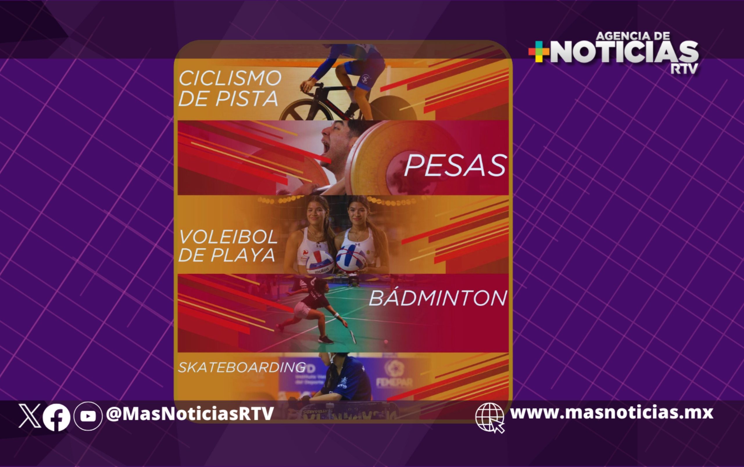 Se definen representantes en ciclismo, voleibol, bádminton y pesas