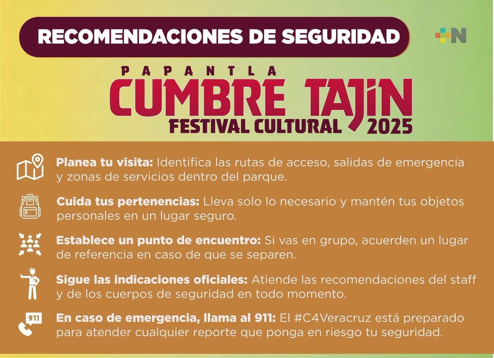 Alista SSP operativo de seguridad Cumbre Tajín 2025