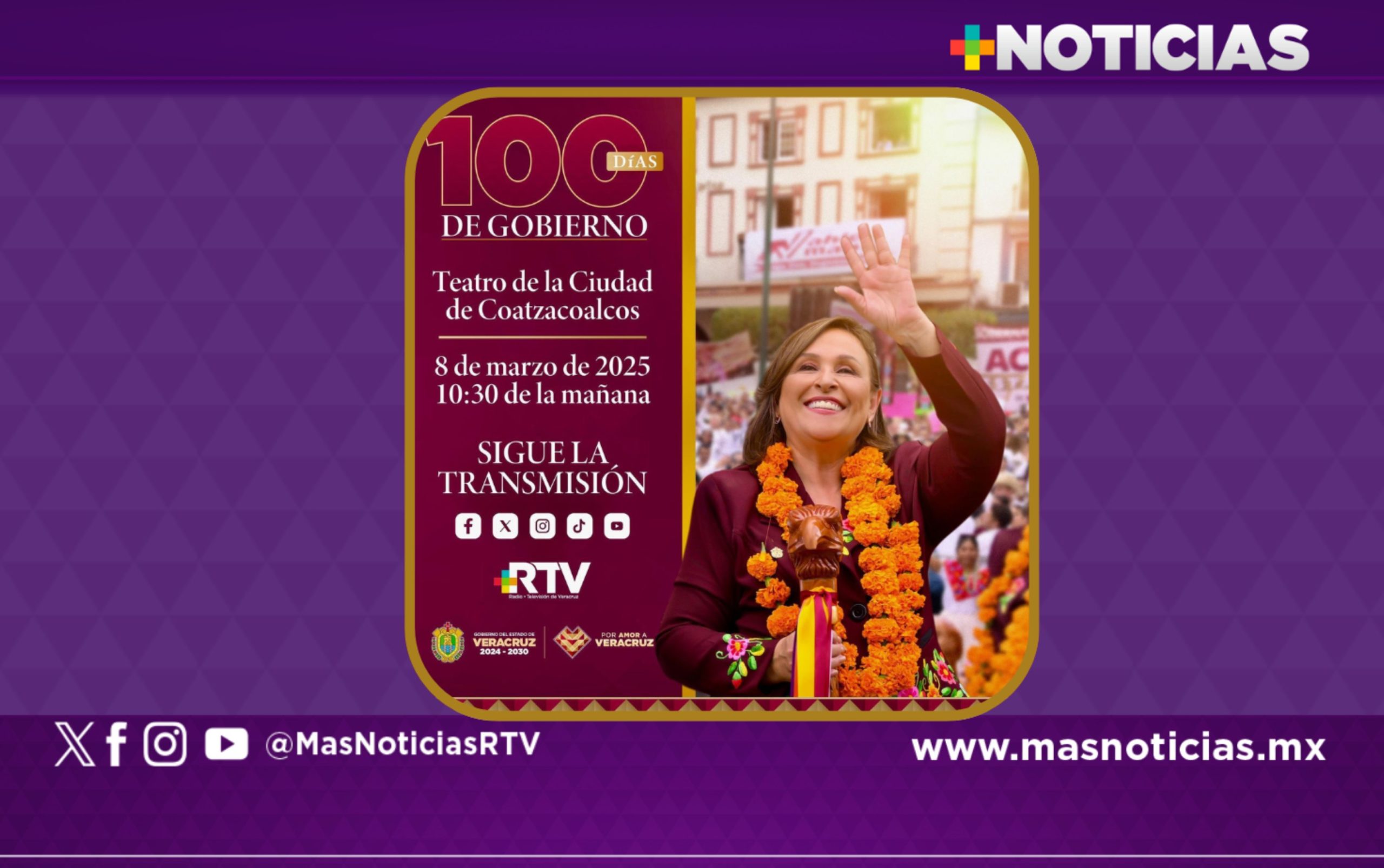 El Informe de 100 días de Gobierno de Rocío Nahle, este 8 de marzo
