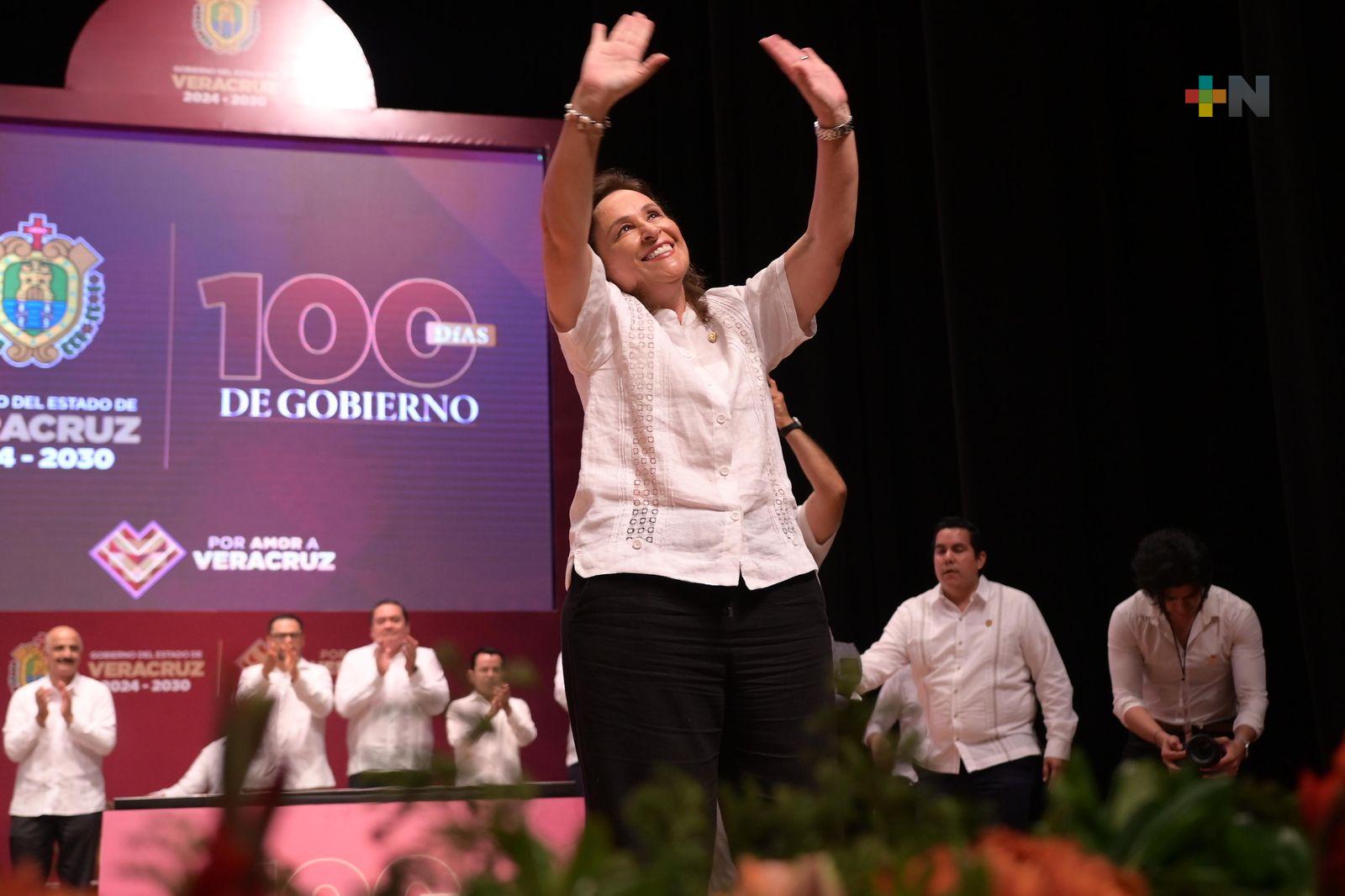 Rocío Nahle rinde informe de 100 días de trabajo y resultados