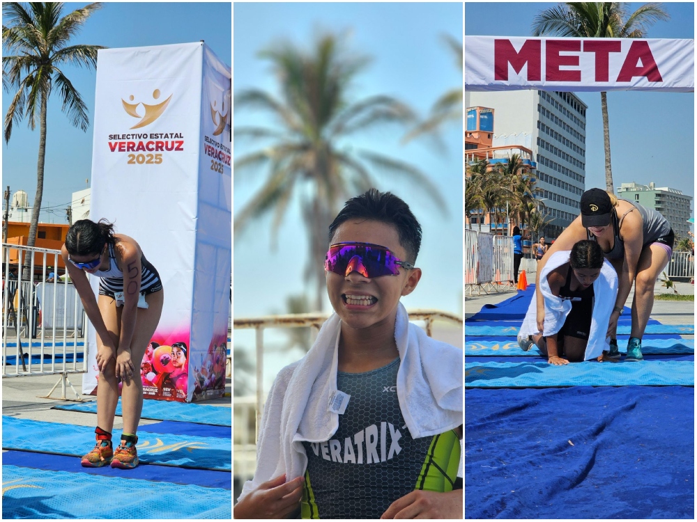 Gran nivel en Selectivo Estatal de Triatlón; Xalapa impone su hegemonía