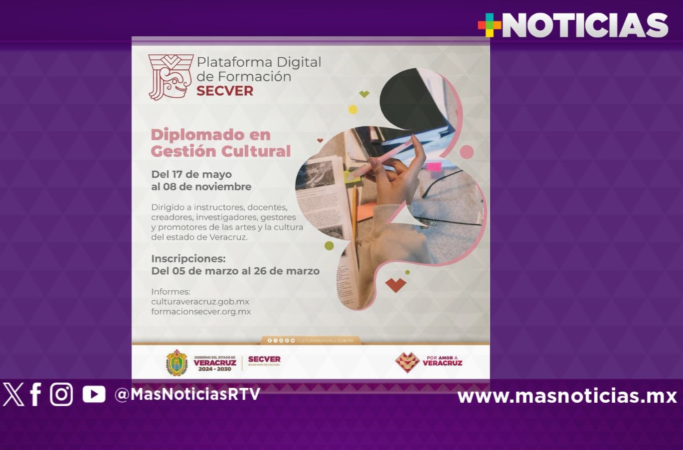 Del 17 de mayo al 08 de noviembre próximo Diplomado en Gestión Cultural