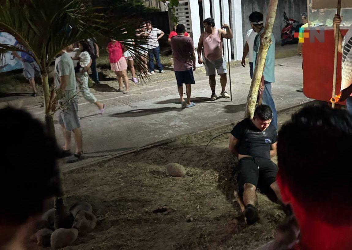 Presunto acosador a punto de ser linchado en Coatzacoalcos