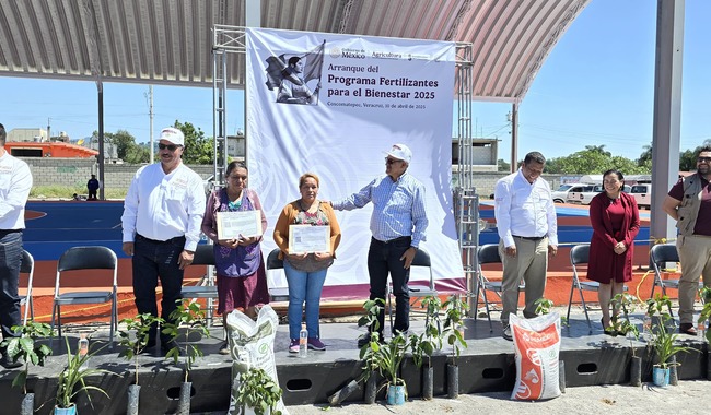 Agricultura inicia entrega de Fertilizantes para el Bienestar 2025 en Veracruz