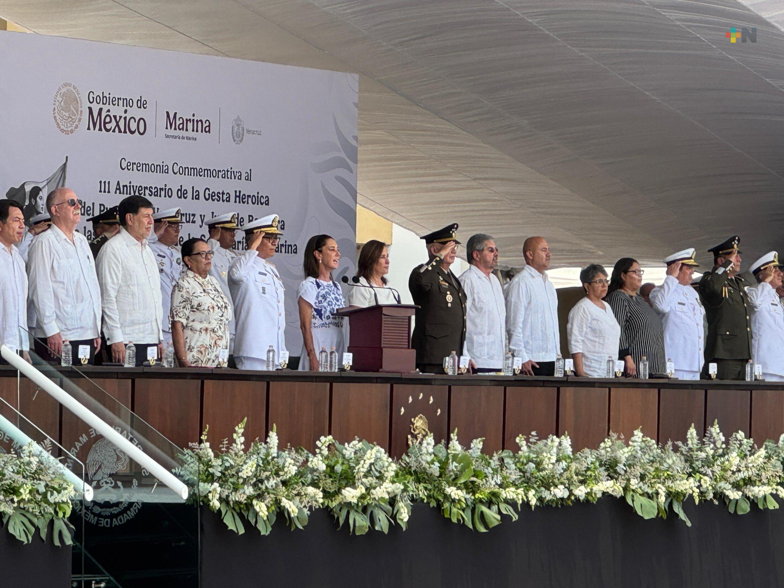 Encabeza Claudia Sheinbaum el 111 aniversario de la Gesta Heroica del Puerto de Veracruz