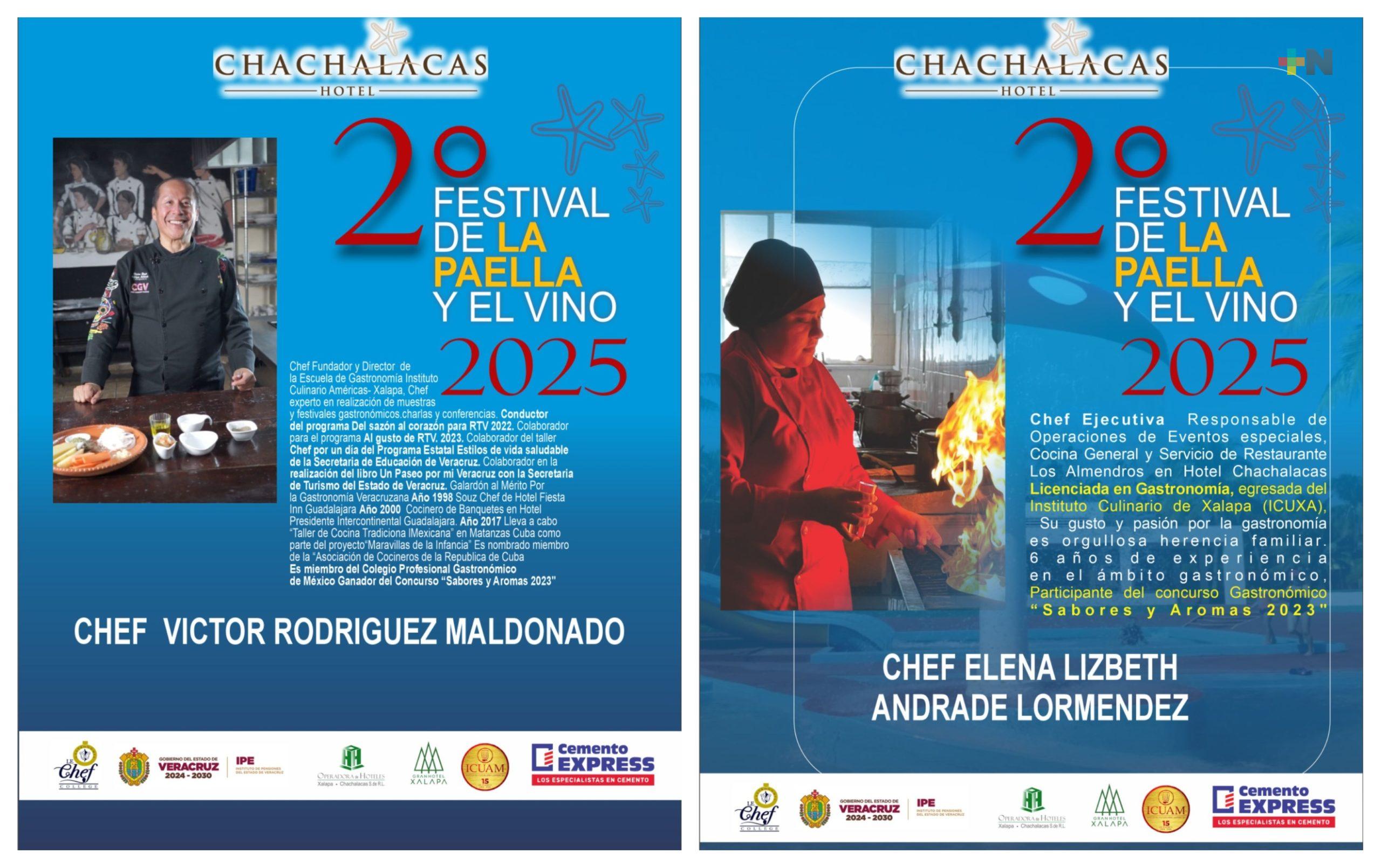 Este sábado, segundo Festival de la paella y el vino 2025 en el Hotel Chachalacas