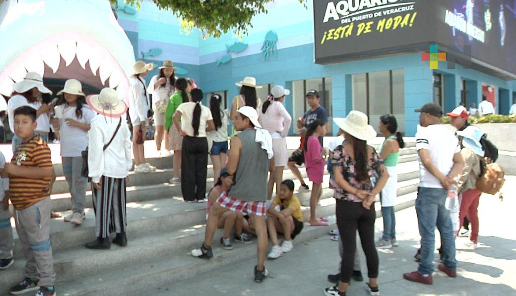 Estudiantes de Tlaxcala disfrutan del Aquarium de Veracruz