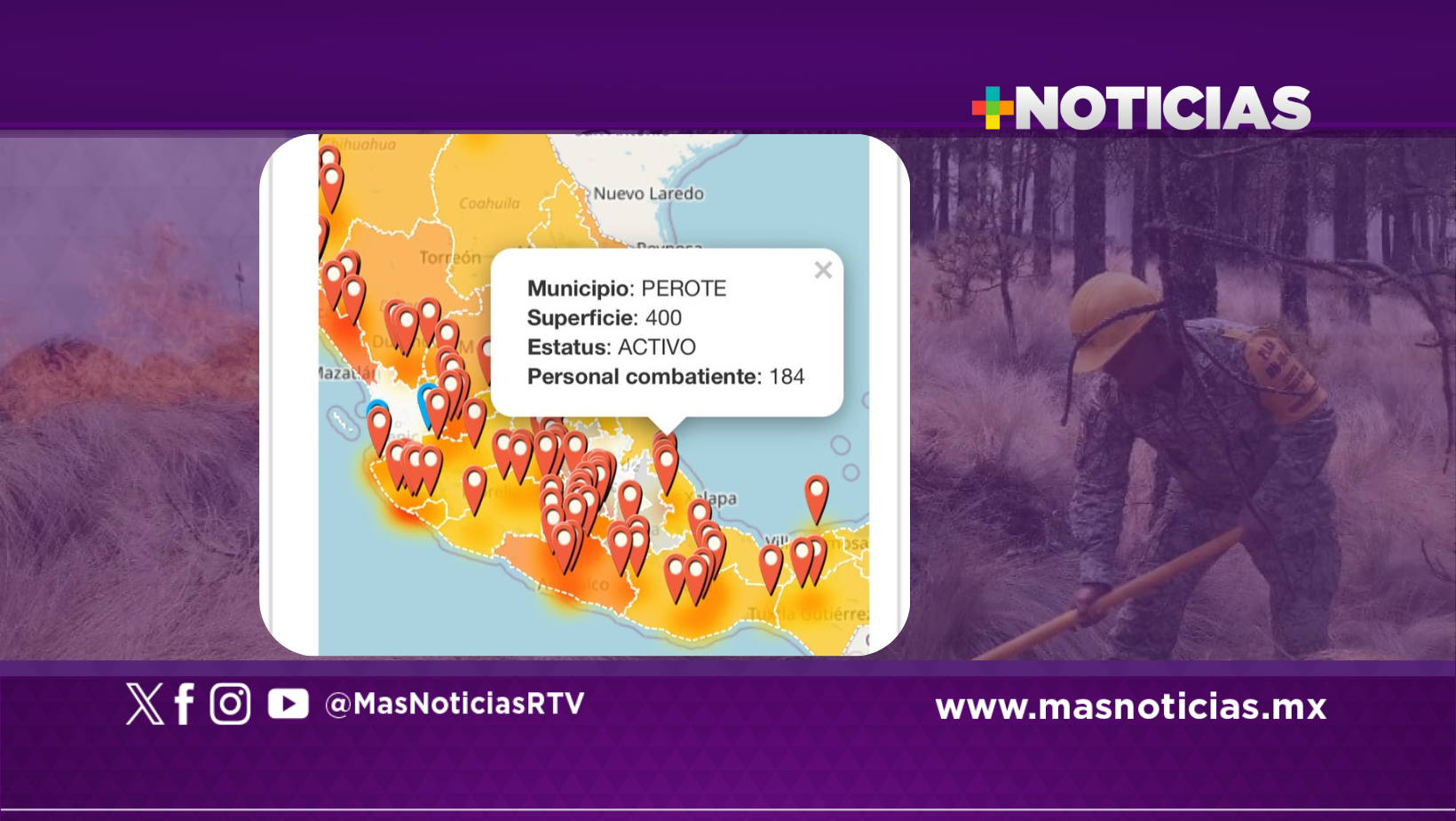 Más de 600 brigadistas combaten incendio en Cofre de Perote