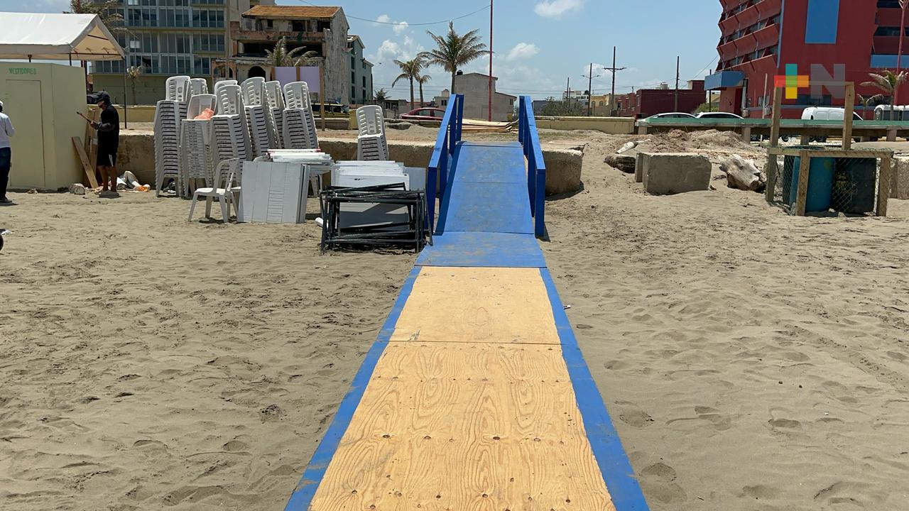 Coatzacoalcos tiene playa incluyente; fue adaptada para personas con discapacidad motriz