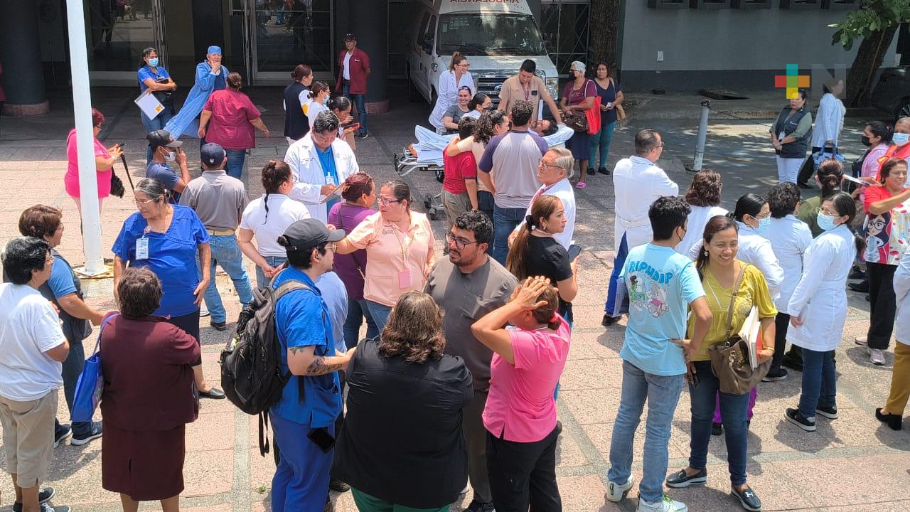 Participó Hospital Regional de Alta Especialidad en Veracruz en simulacro nacional