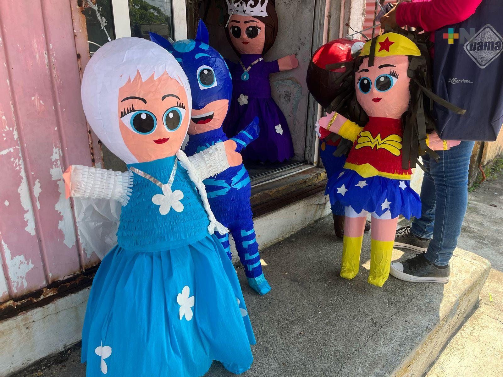 Esperan repunte de venta de piñatas en Coatzacoalcos