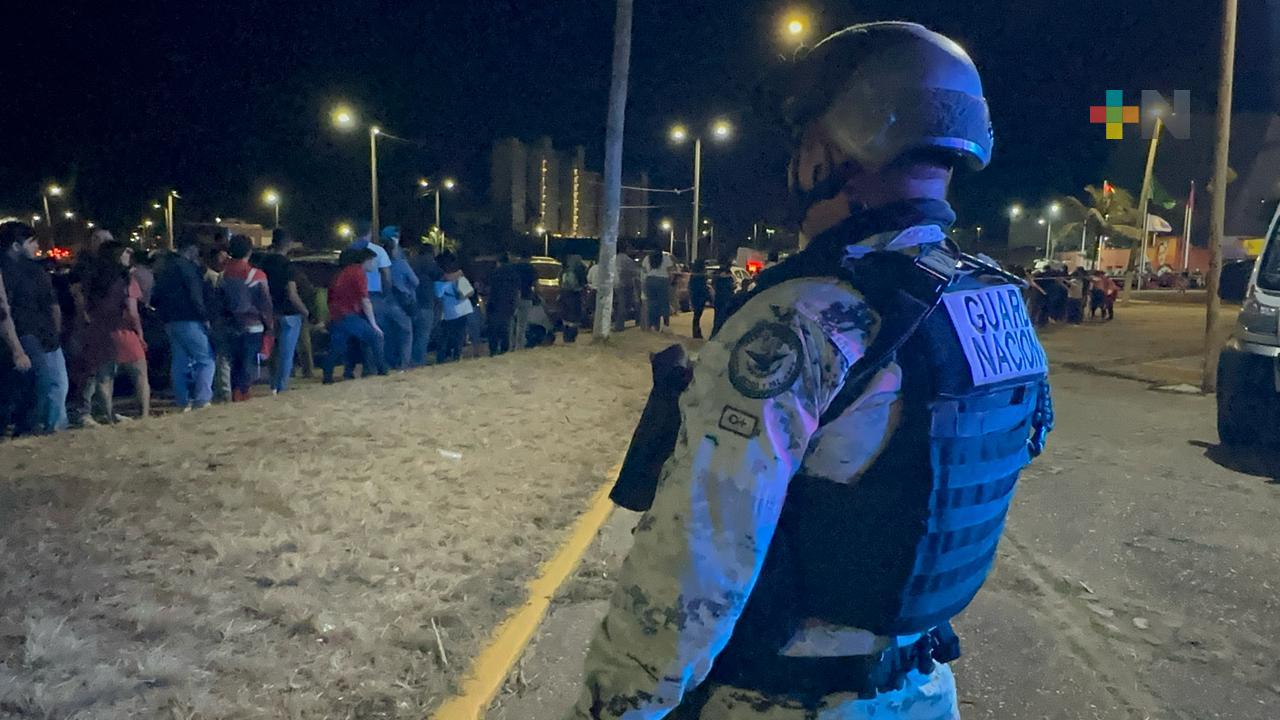 Fuerte despliegue policiaco en la Expoferia de Coatzacoalcos para proteger a visitantes