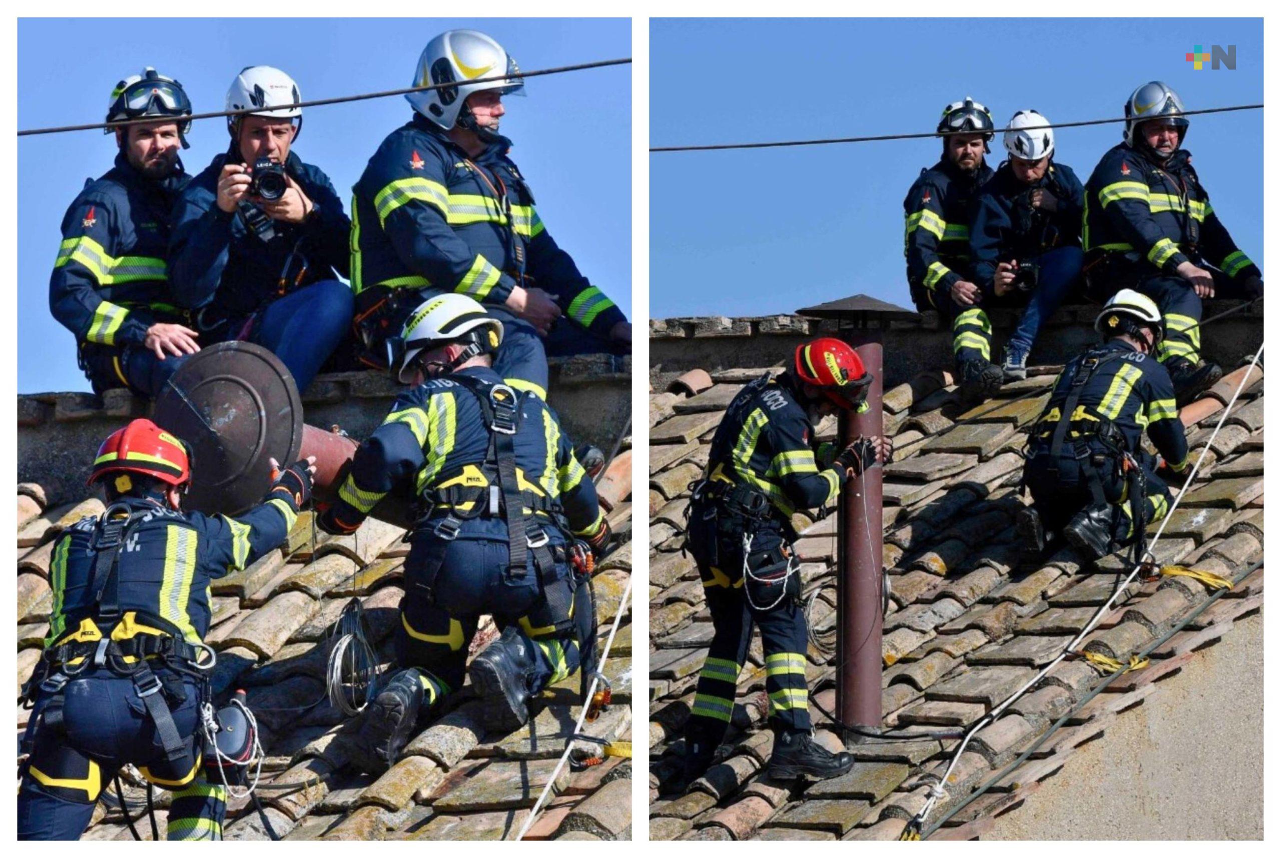Instalan chimenea en la Capilla Sixtina para el cónclave