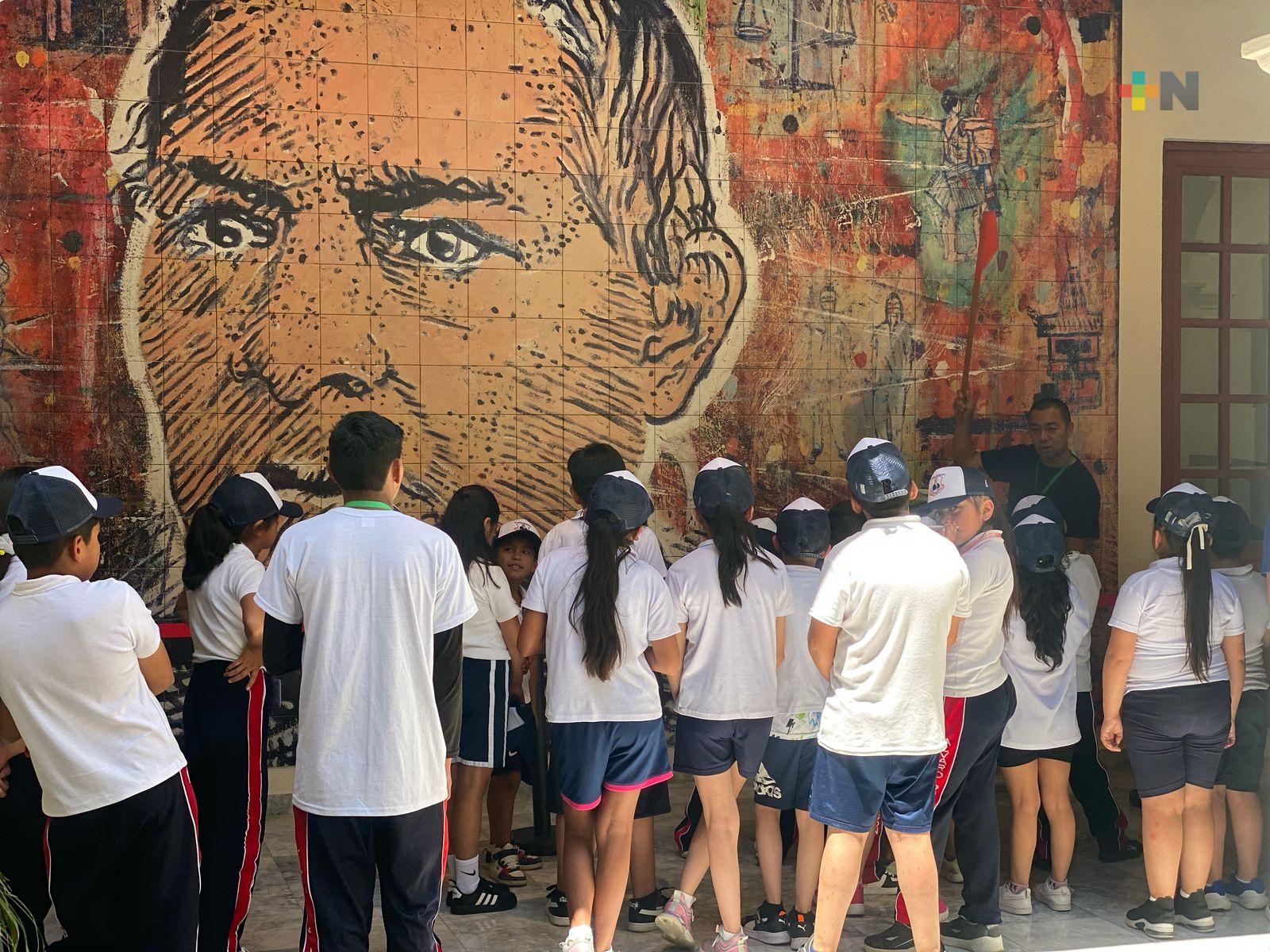 Desde el municipio de Las Vigas, infantes llegan al centro cultural Leyes de Reforma