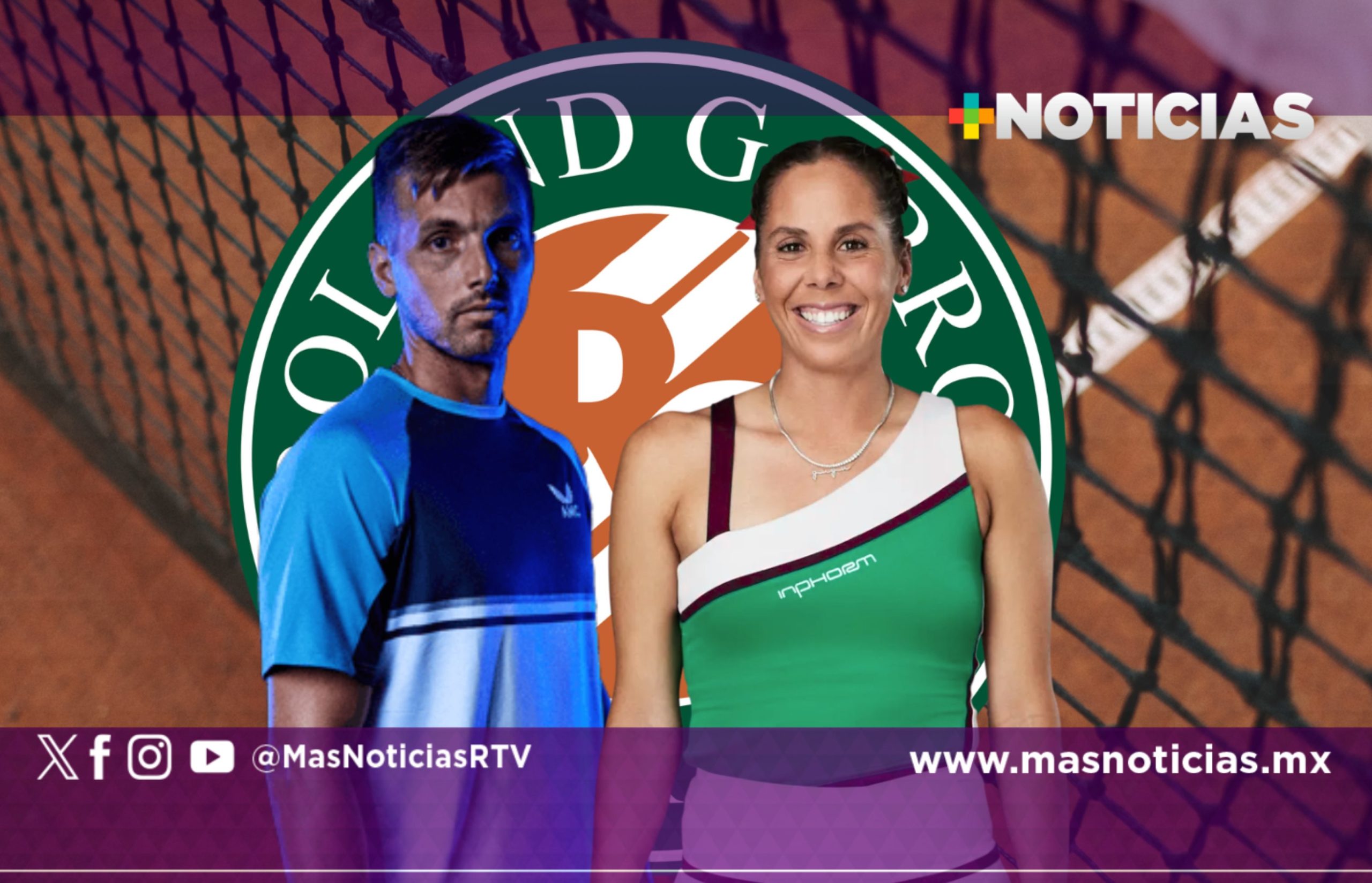 Olmos también avanzó en dobles mixtos de Roland Garros