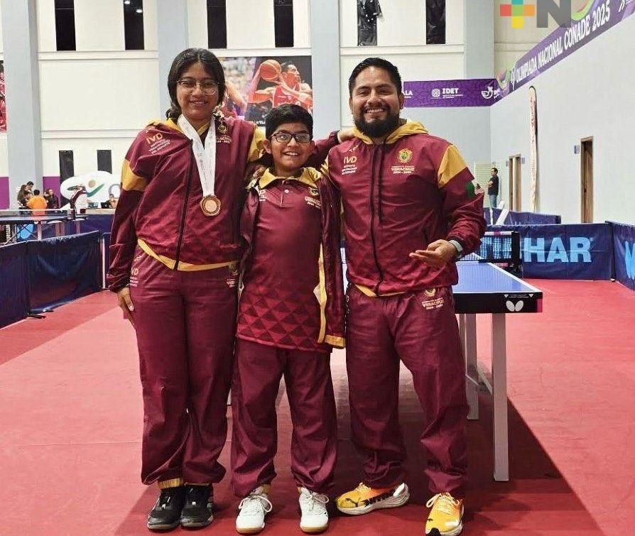 Olimpiada Nacional: Medalla de bronce en tenis de mesa para Jhoana Molina de Coatza