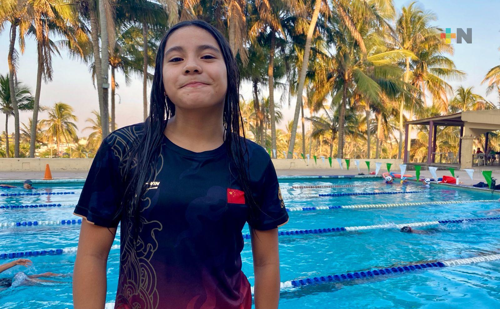 Leah Martínez nadará en la Olimpiada Nacional 2025