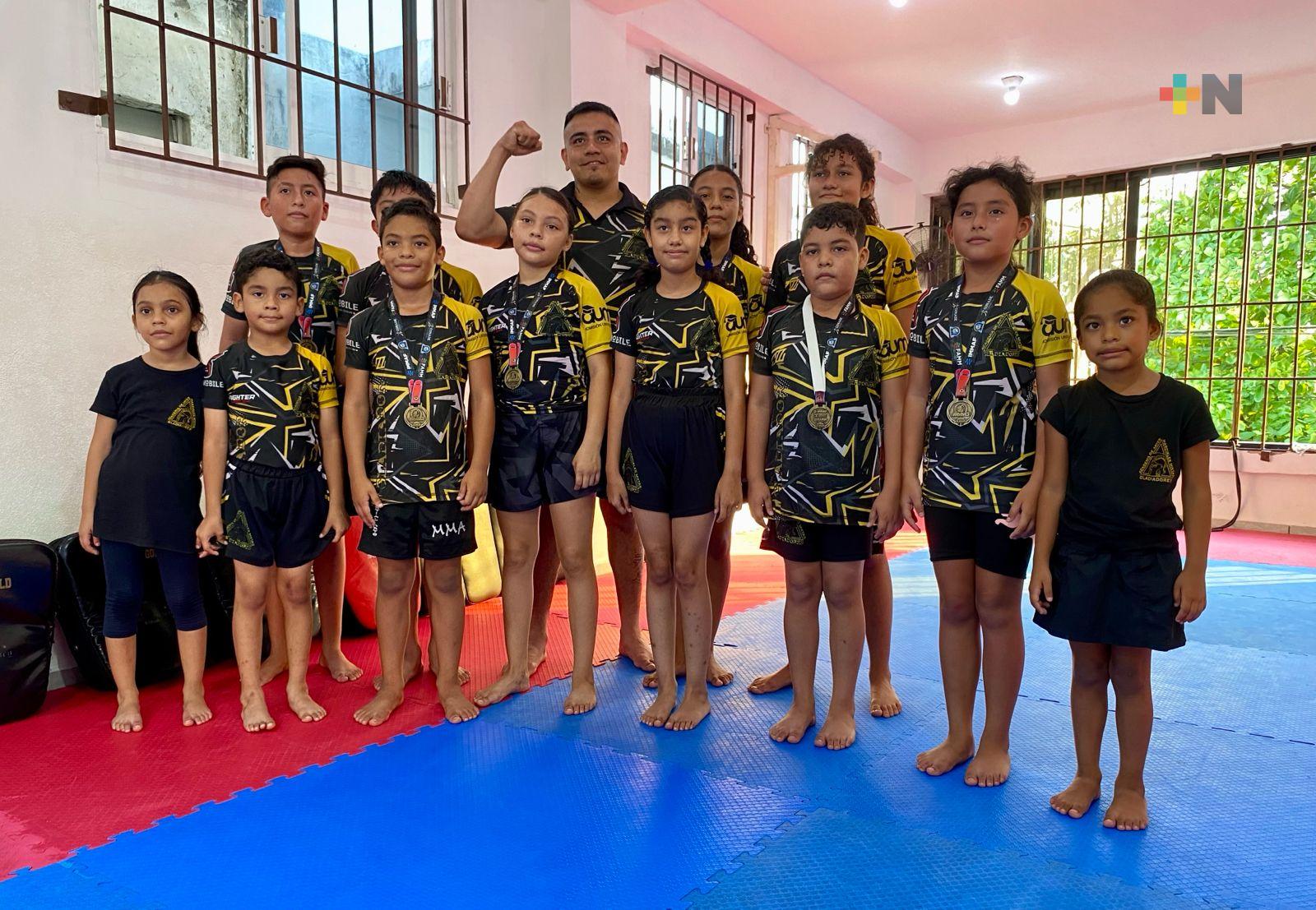Equipo veracruzano de artes marciales gana trece oros y tres platas en Tuxpan
