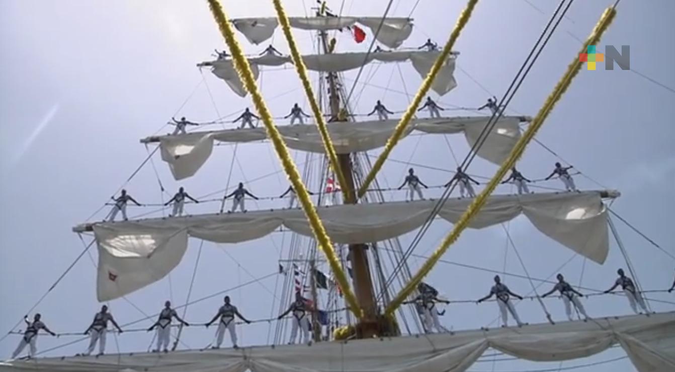 En 2022, buque escuela Cuauhtémoc visitó el puerto de Veracruz