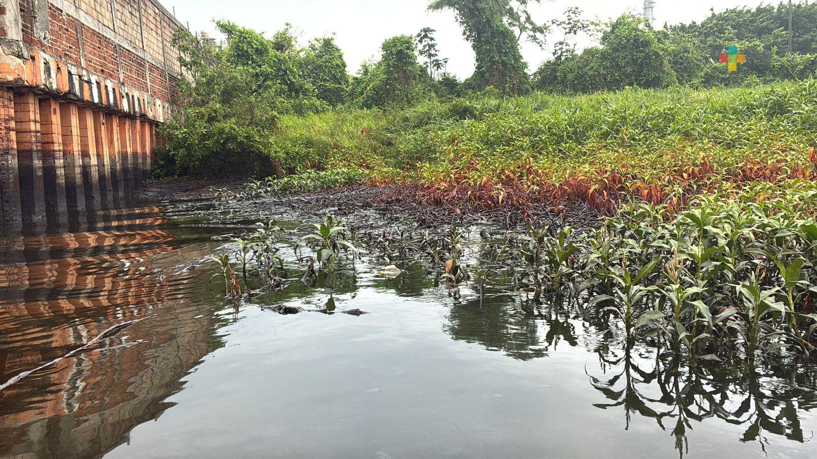Derrame de hidrocarburo en río Coatzacoalcos