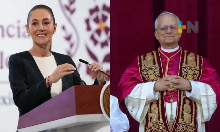 Sheinbaum felicita al papa León XIV