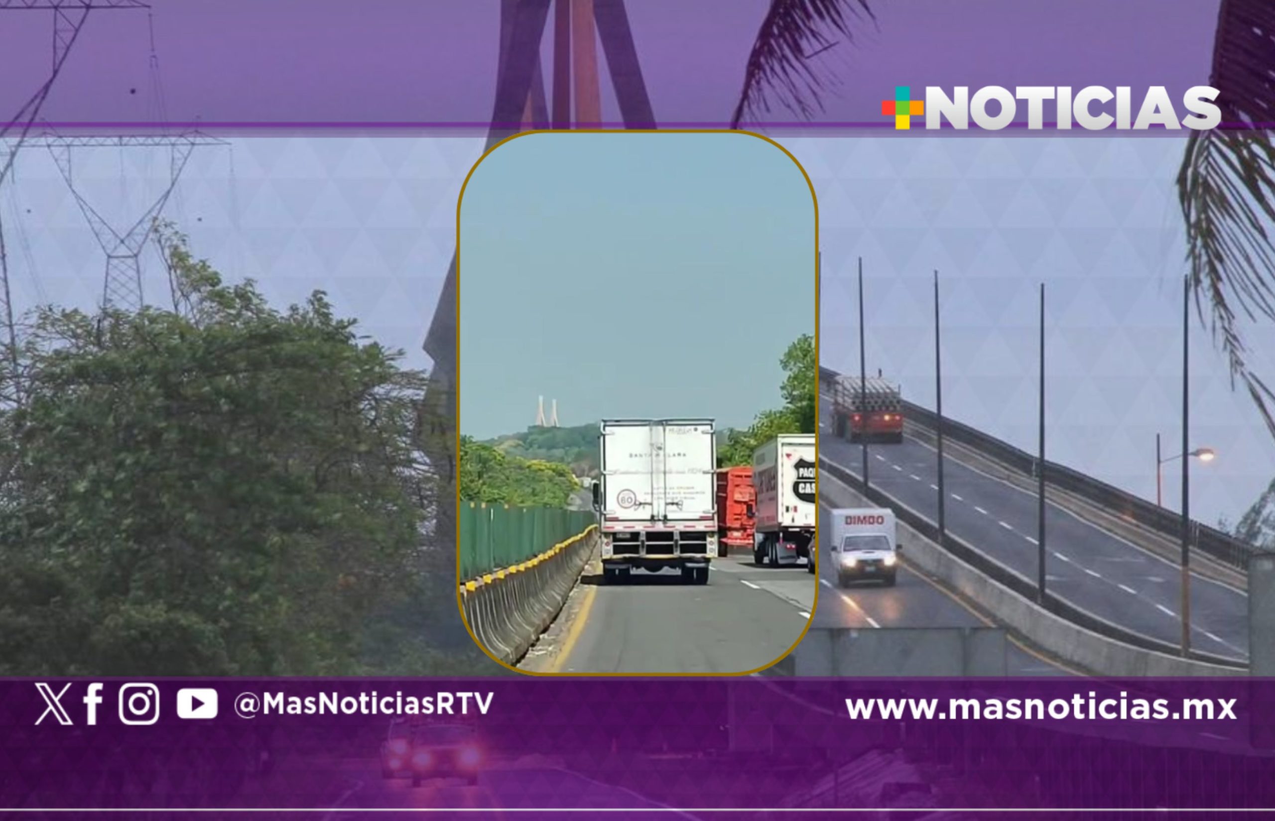 Mantenimiento en puente Coatzacoalcos II provoca intensa carga vehicular